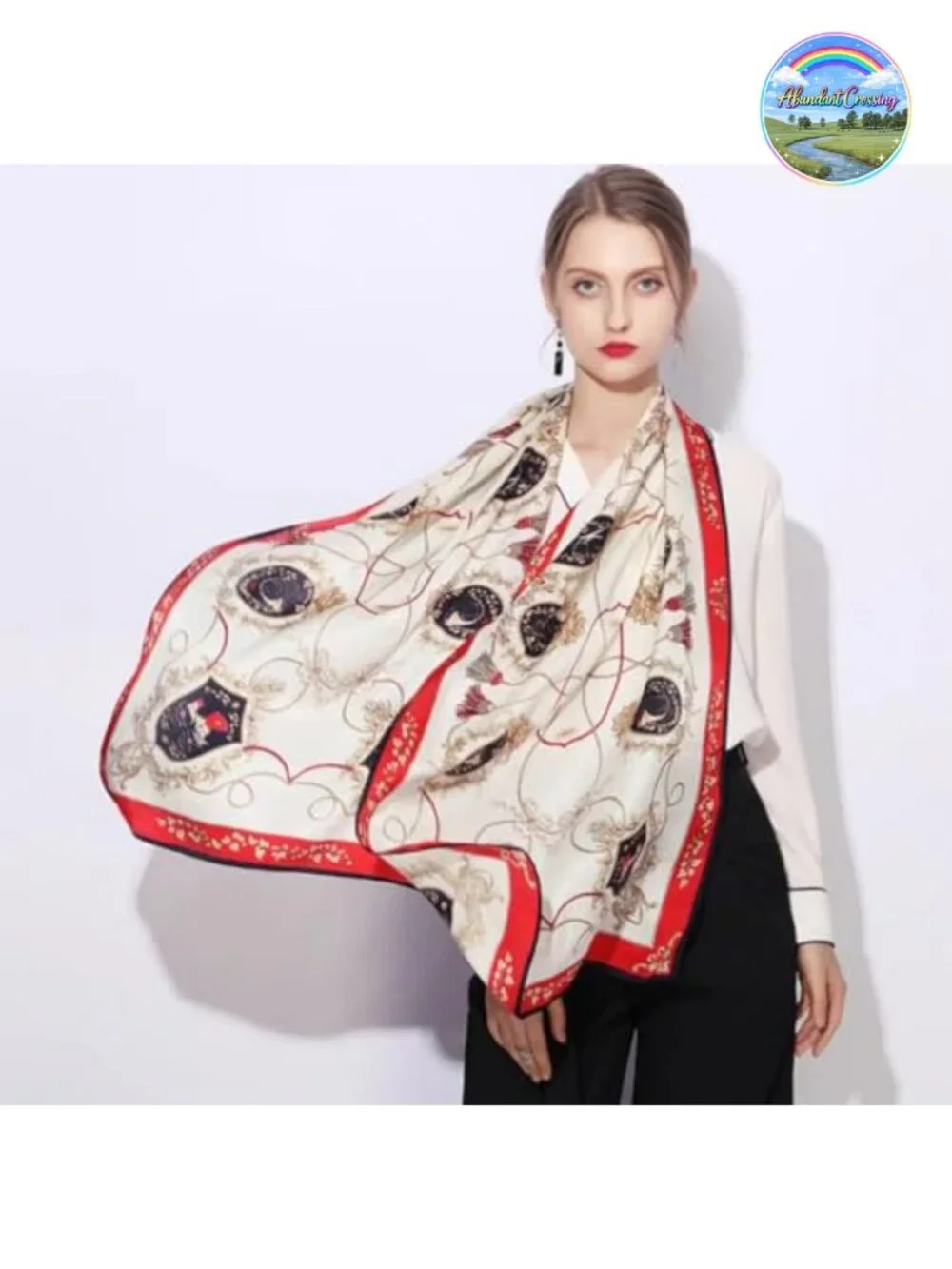 100% Mulberry Silk Long Oblong Scarf Shawl Wrap for Women | Lightweight